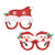 Toy santa claus snowman antler glasses