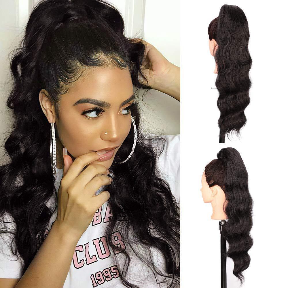 Long curly hair synthetic wig stretch mesh ponytail MISI