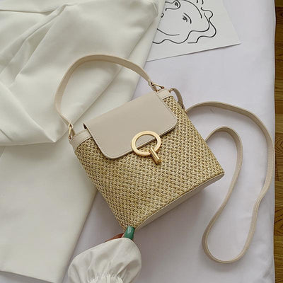 Woven bag lock buckle bag