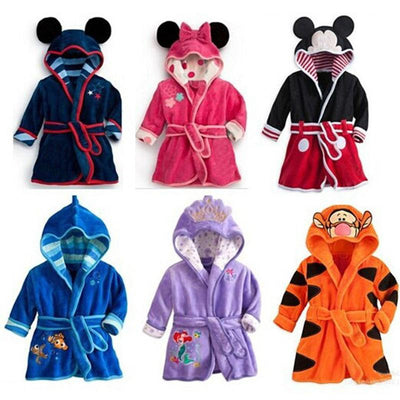 Children cartoon bathrobe multicolor