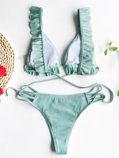 Swimsuit pure-leaved leaves bikini