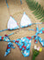 Lake blue pendant strap triangle sexy ladies swimsuit