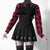 Punk machine air A word small black skirt