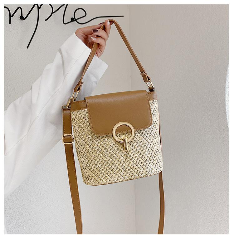 Woven bag lock buckle bag