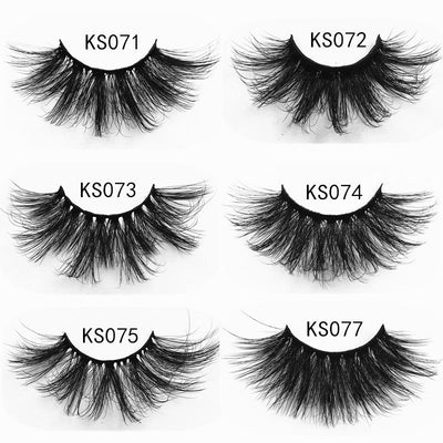 25 mm thick crossed false eyelashes