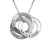 S925 silver necklace circle flat word pendant