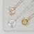 S925 silver necklace circle flat word pendant