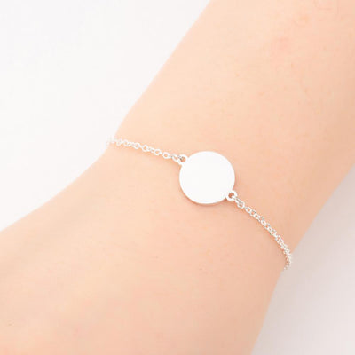 Stainless steel round cake bracelet simple round bracelet