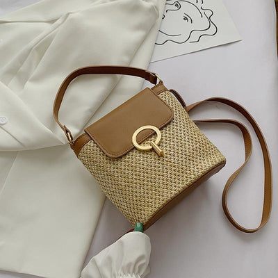 Woven bag lock buckle bag