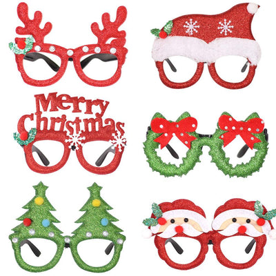 Toy santa claus snowman antler glasses