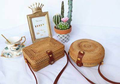 Vine handmade diagonal bag woven shoulder bag