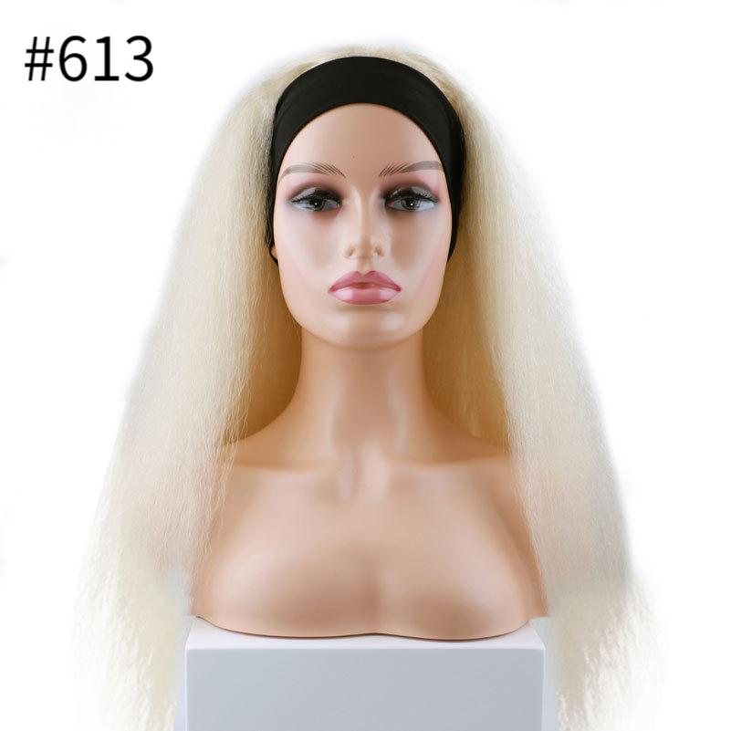 Fiber headband wig kinky straight